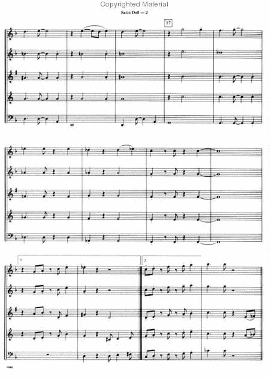 Satin Doll Satin Doll Woodwind Quintet scores gallery preview page 3