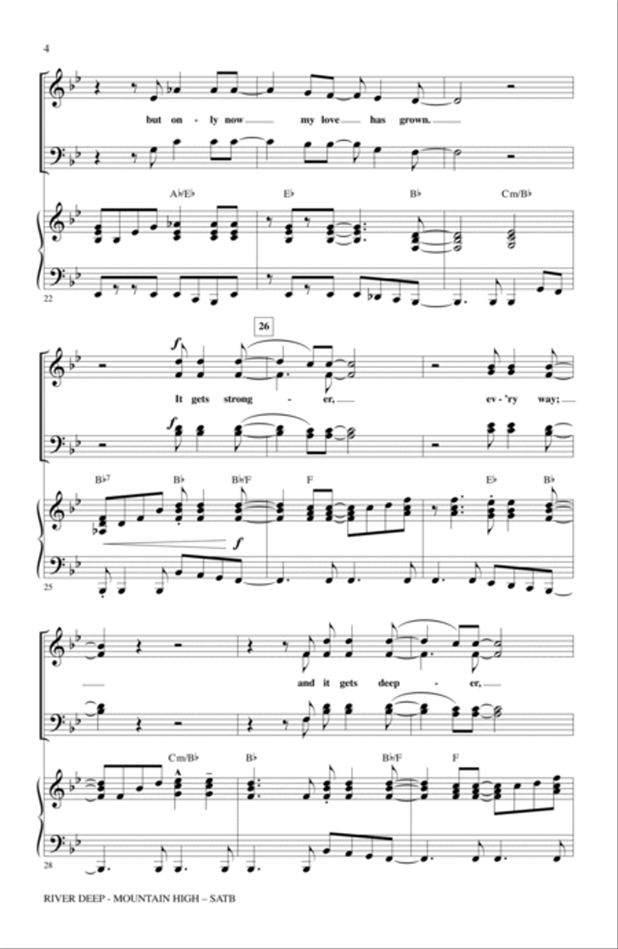 River Deep - Mountain High (arr. Kirby Shaw) 4-Part scores gallery preview page 3