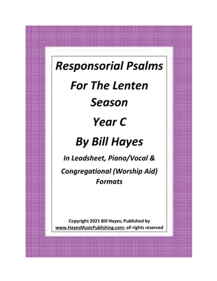 Book cover for Complete Lenten Responsorial Psalms, Year C in leadsheet, piano/vocal and congregational formats (bo
