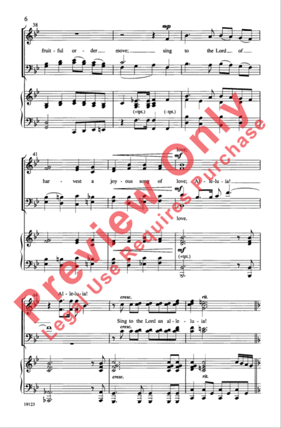 Thanksgiving (A Medley of Hymns) 4-Part scores gallery preview page 6