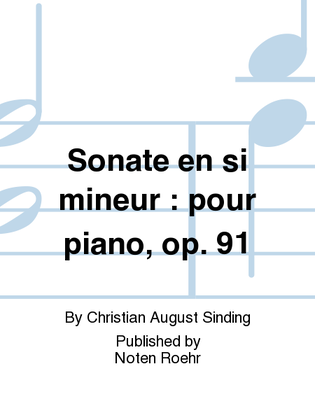 Book cover for Sonate en si mineur