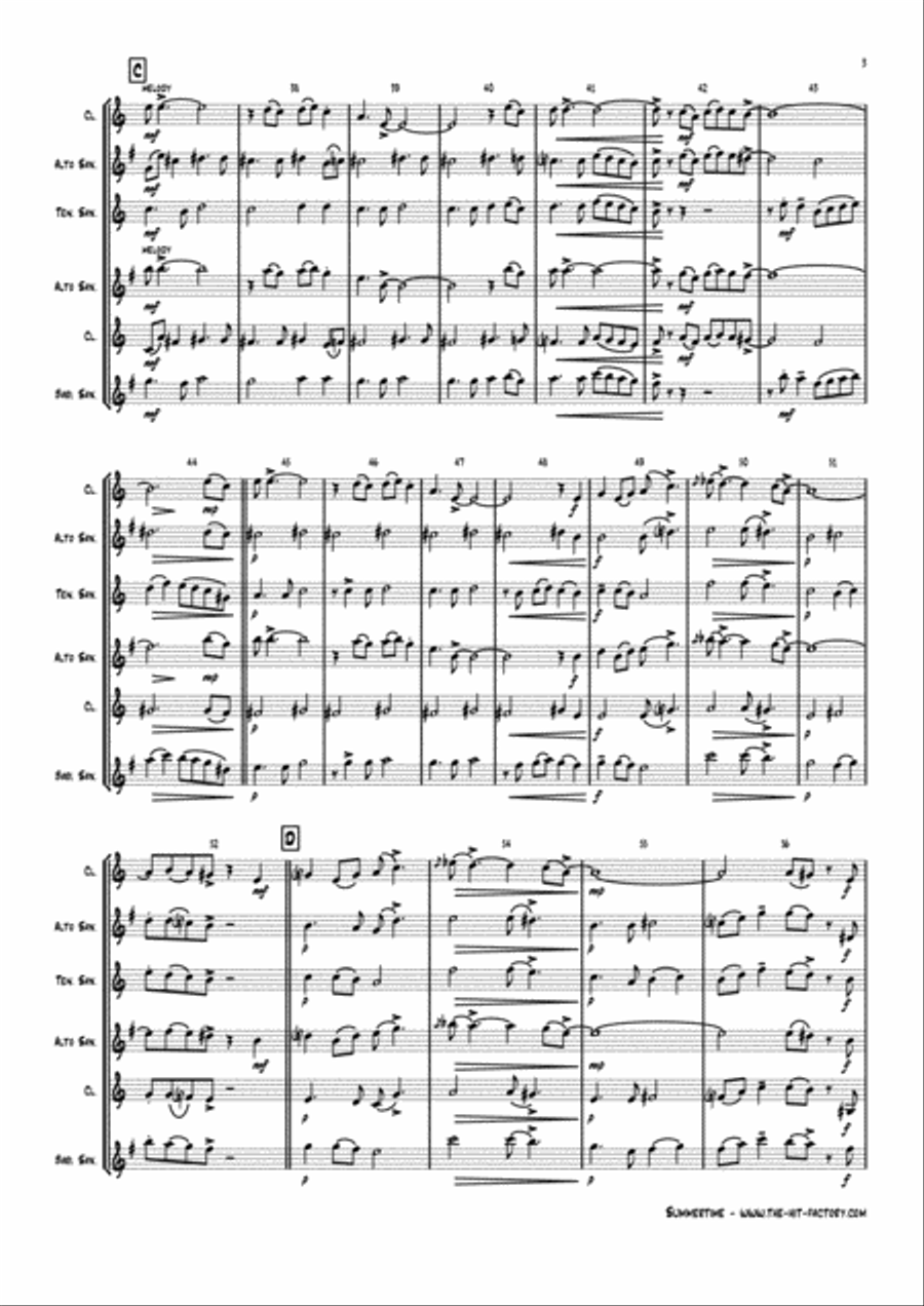 Summertime Woodwind Trio scores gallery preview page 3