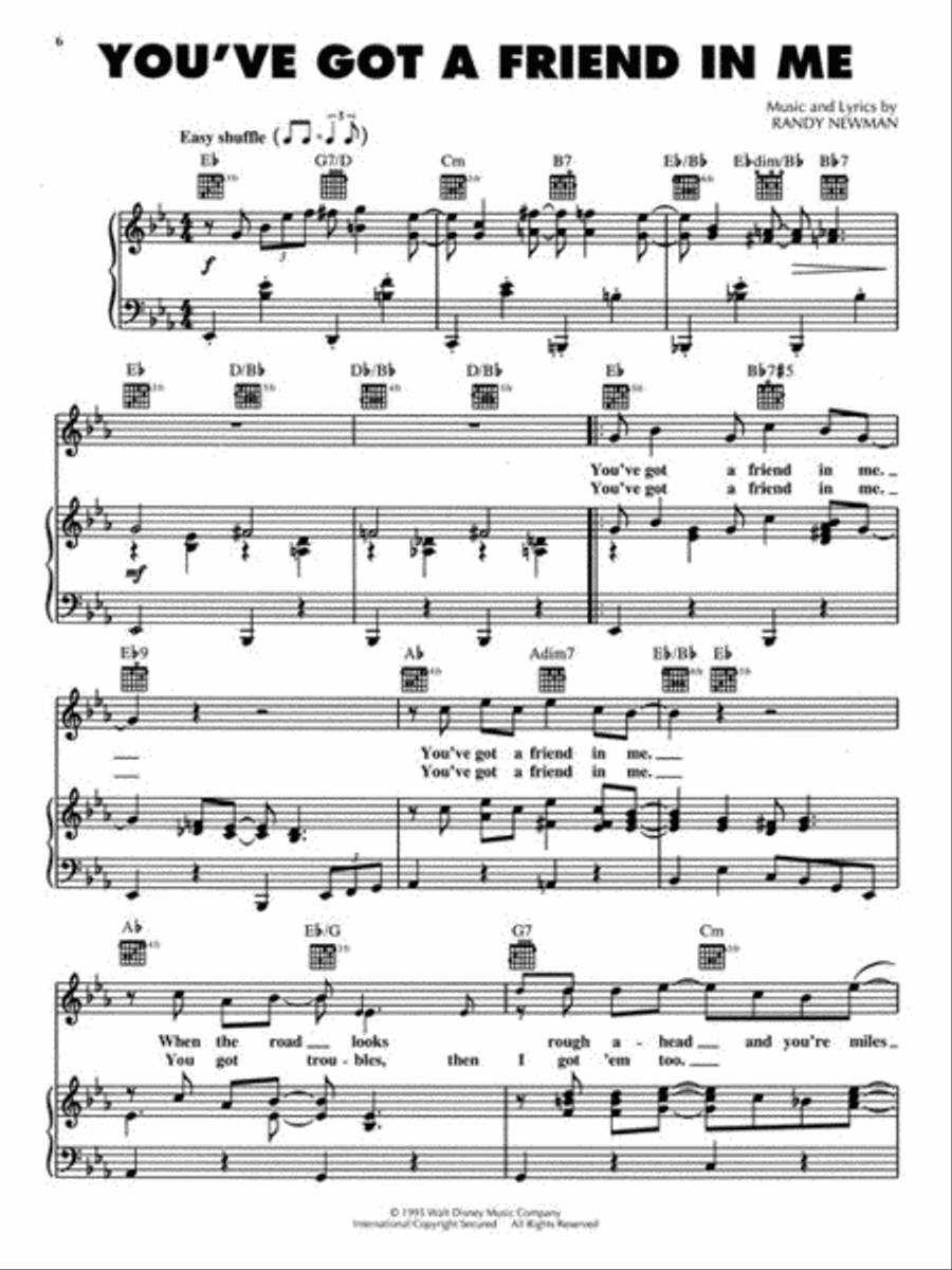 Toy Story Piano, Vocal, Guitar scores gallery preview page 6