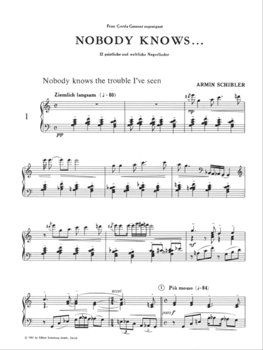Nobody knows Piano Solo scores gallery preview page 2