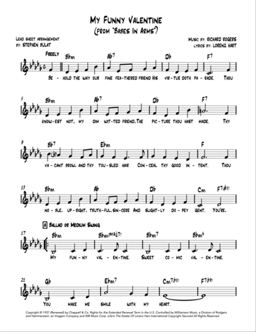 My Funny Valentine Large Ensemble scores gallery preview page 2