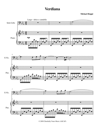 Verdiana (for Cello)