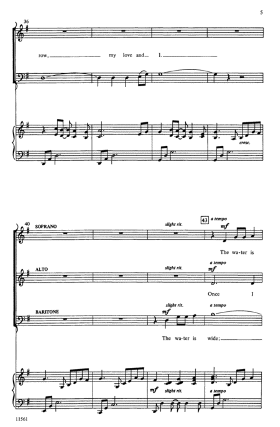 A Distant Shore (The Water Is Wide) Choir scores gallery preview page 4
