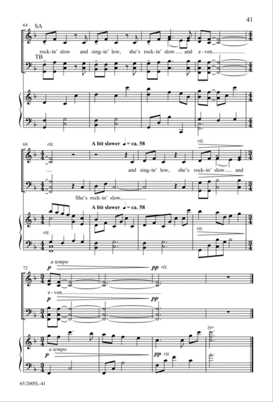 I Hear the Prophet Callin' 4-Part scores gallery preview page 42