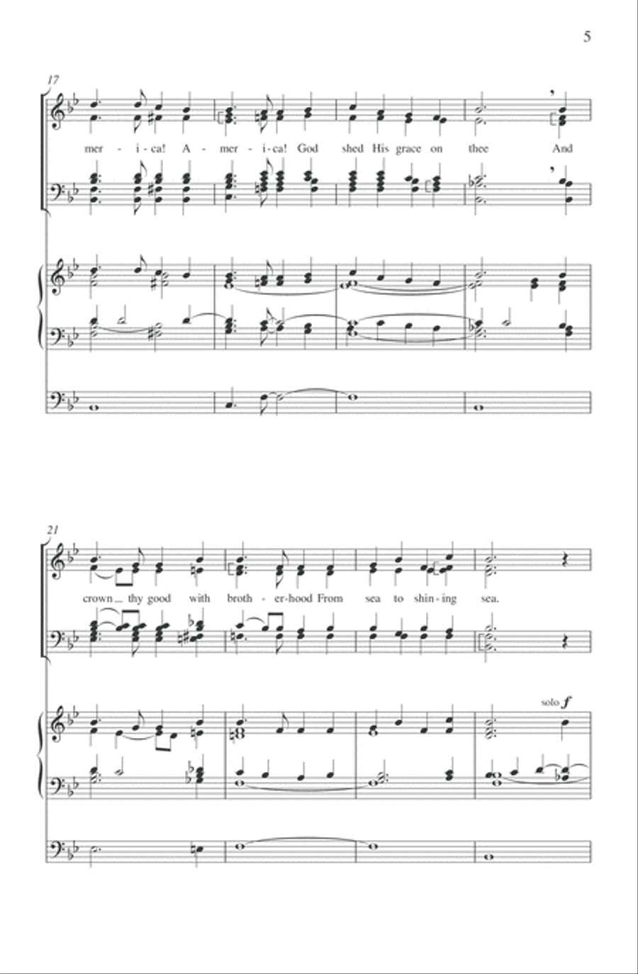America the Beautiful 4-Part scores gallery preview page 4