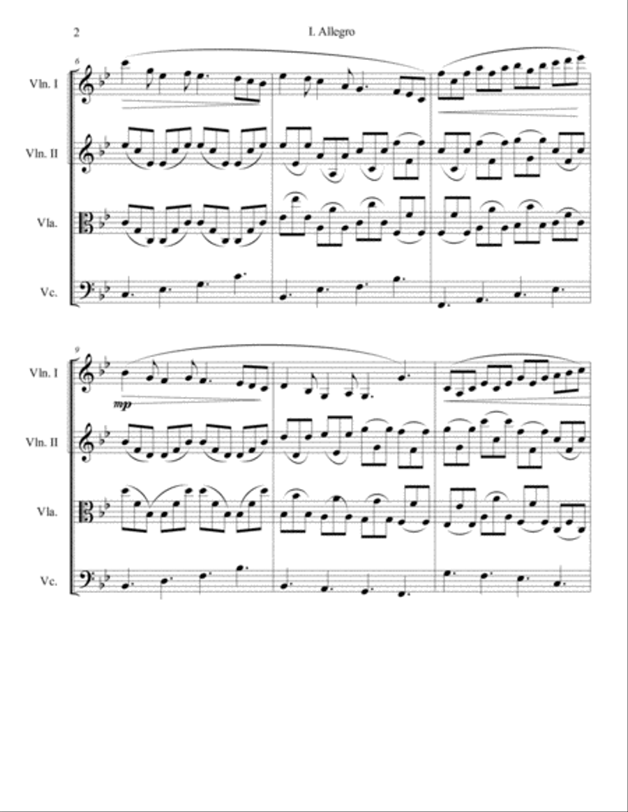 String Quartet No. 1 String Quartet scores gallery preview page 3