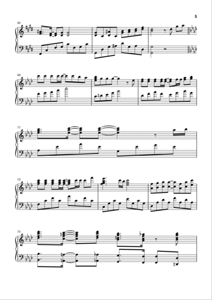 White Album Piano Solo scores gallery preview page 5