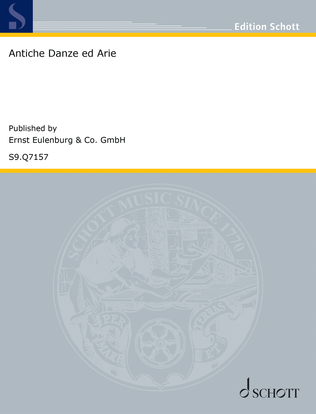 Book cover for Antiche Danze ed Arie