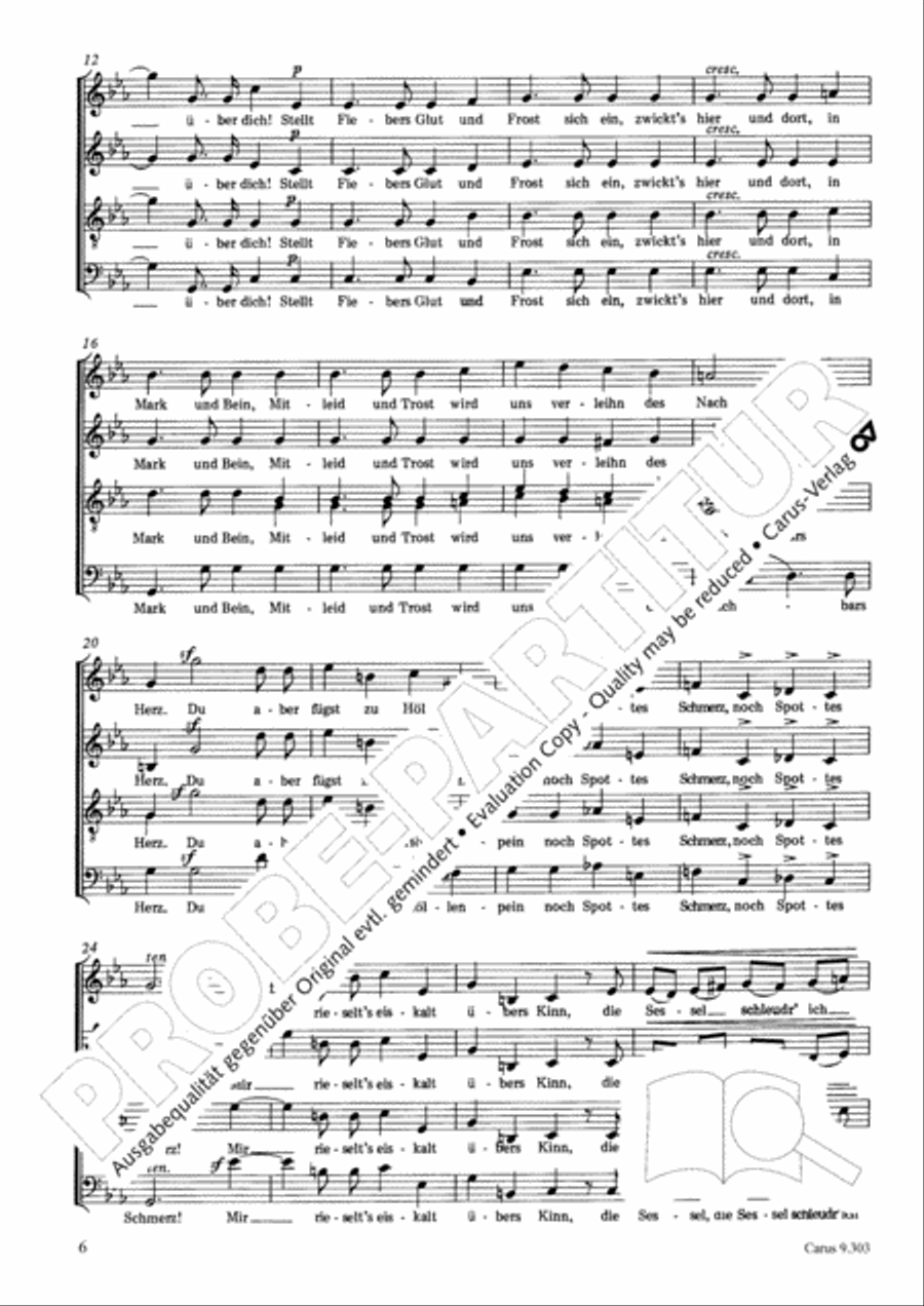Funf Lieder von Robert Burns op. 55 Choir scores gallery preview page 6