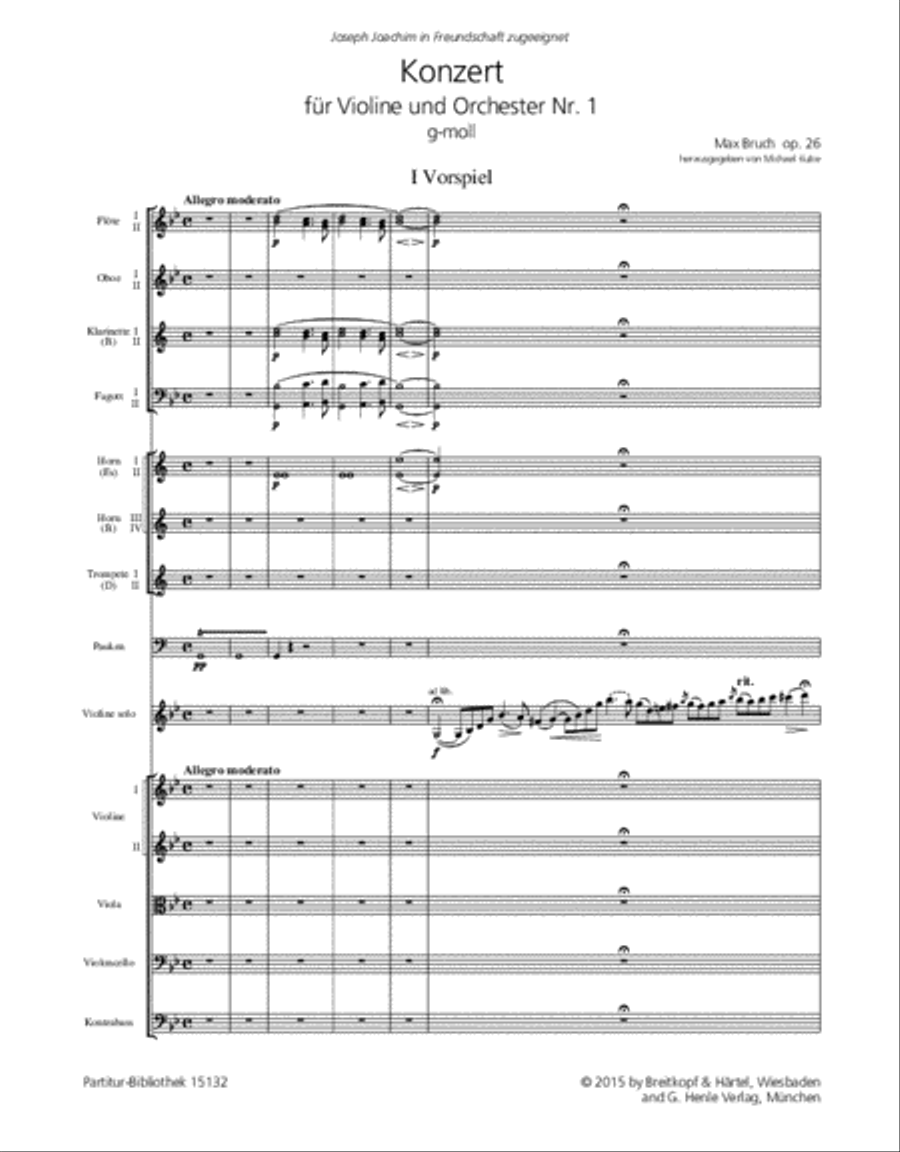 Violin Concerto No. 1 in G minor Op. 26 Orchestra scores gallery preview page 2