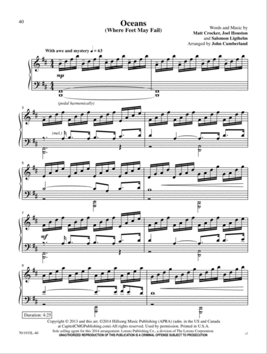 Blessing and Honor Piano Solo scores gallery preview page 10