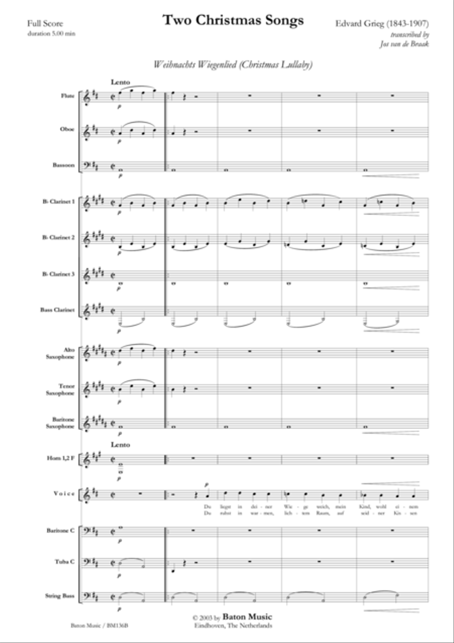 Two Christmas Songs Two Christmas Songs Concert Band scores gallery preview page 2