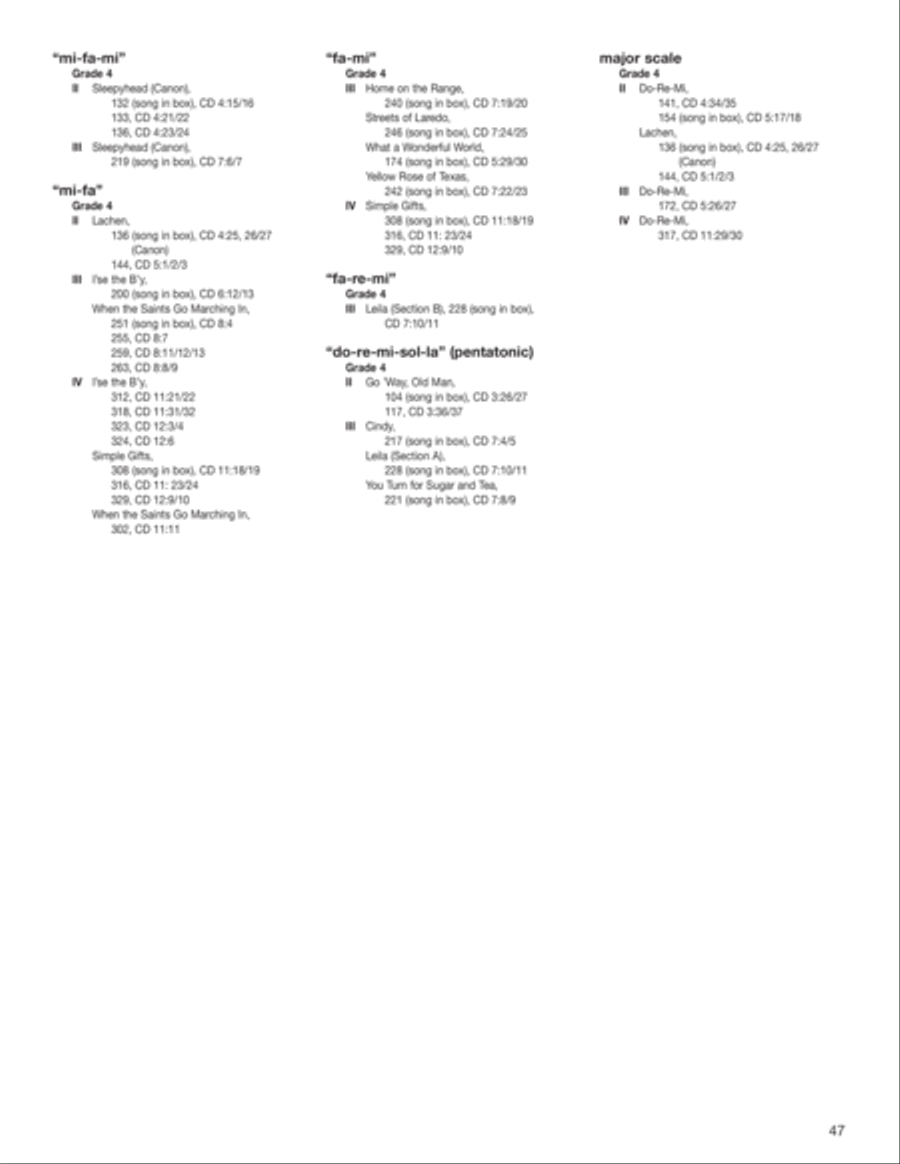Music Expressions Grade 2 Curriculum Guides scores gallery preview page 48