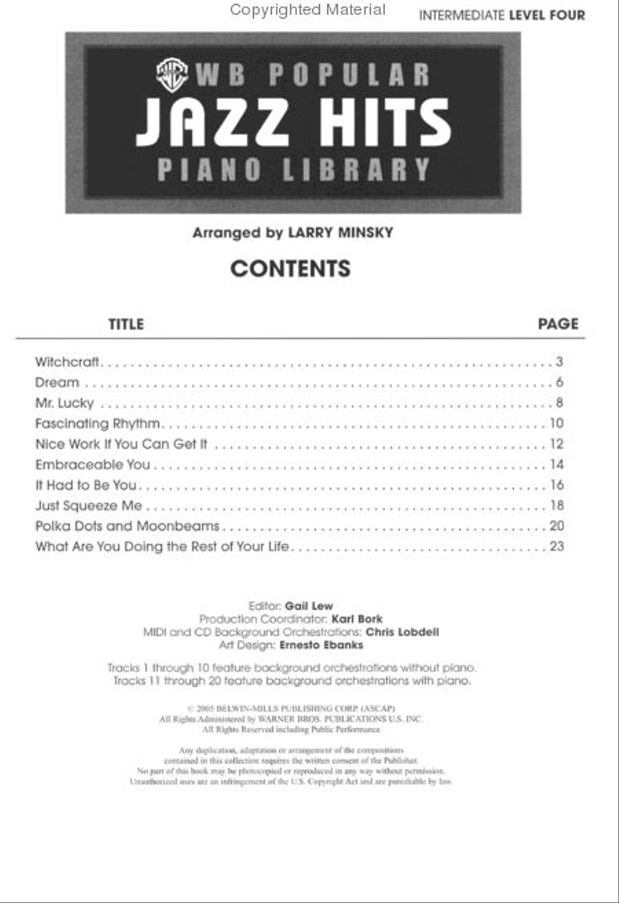 Jazz Hits Piano Solo scores gallery preview page 2
