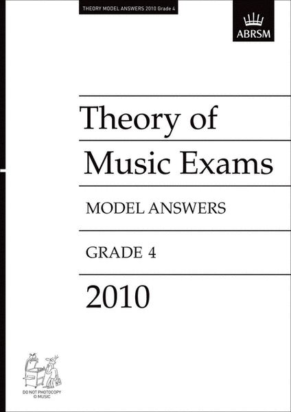 Theory of Music Exams 2010 Gr4 Model Answers