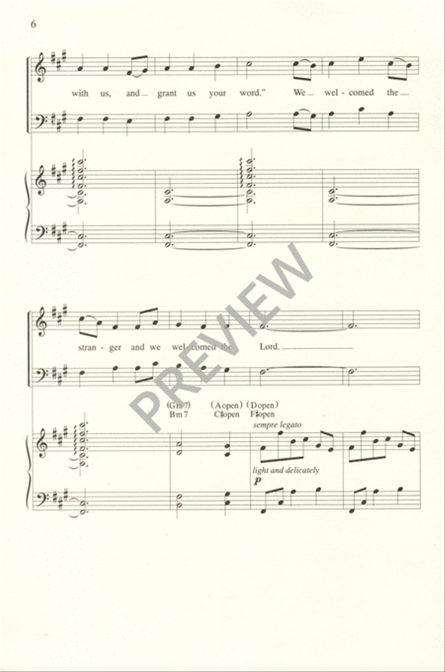 On the Journey to Emmaus 4-Part scores gallery preview page 6