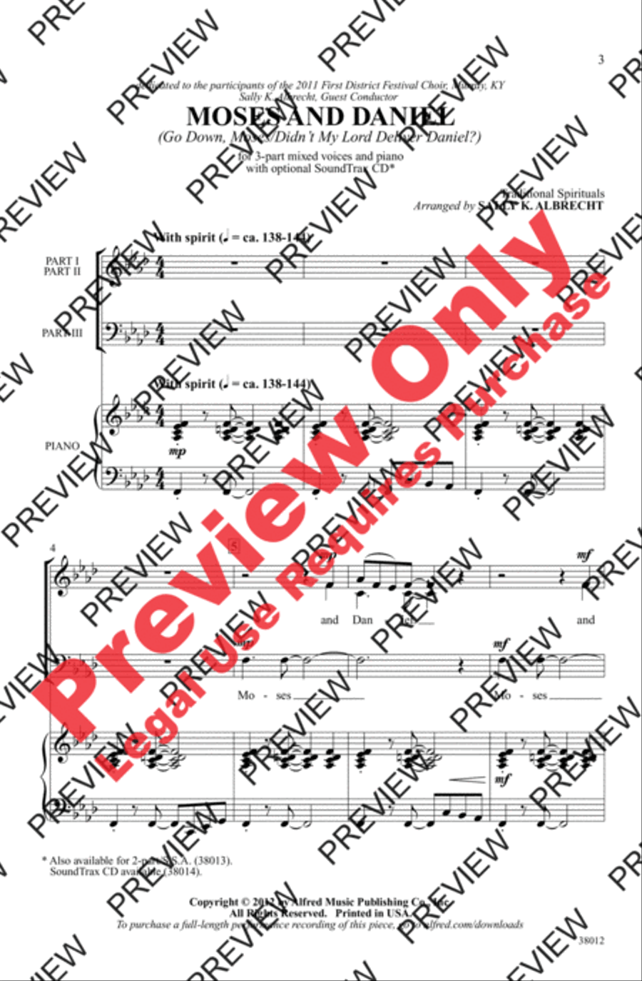 Moses and Daniel 3-Part scores gallery preview page 13