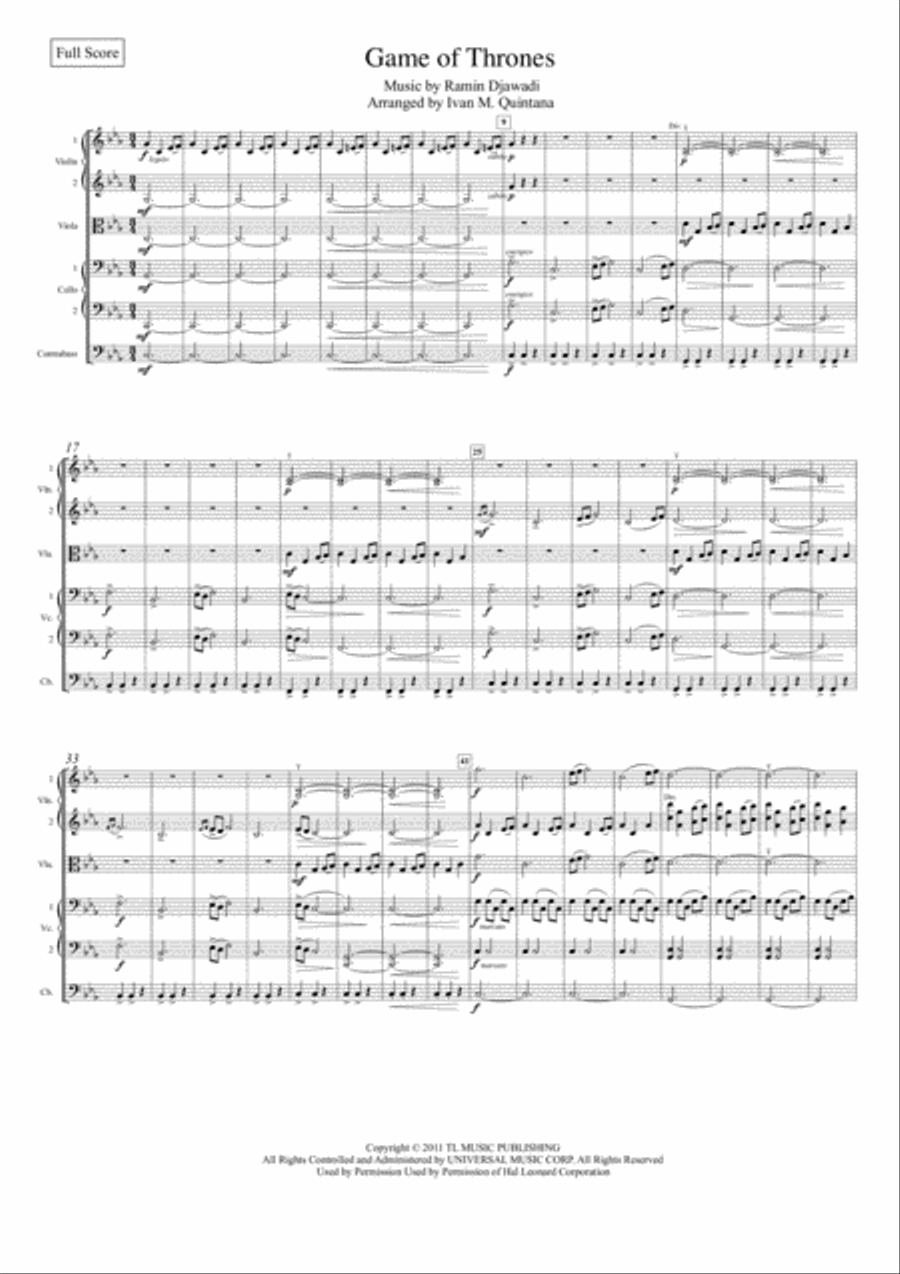 Game Of Thrones String Quartet scores gallery preview page 2