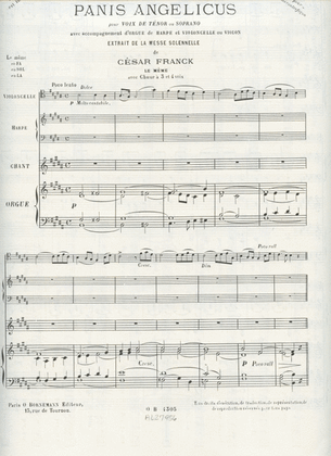 Book cover for Franck Panis Angelicus No.05 Tenor Or Soprano Organ Cello Harp Bk