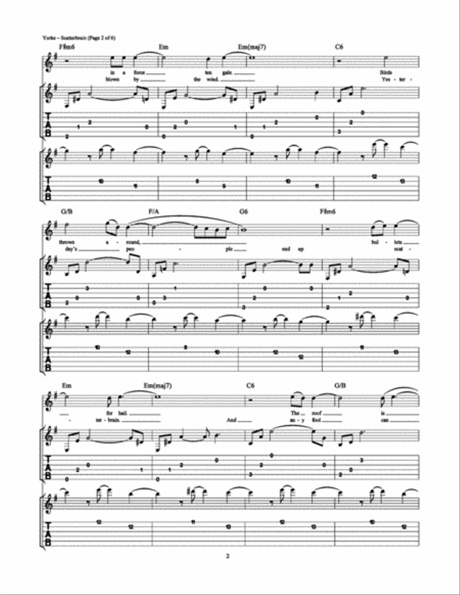 Scatterbrain Scatterbrain Electric Guitar scores gallery preview page 2