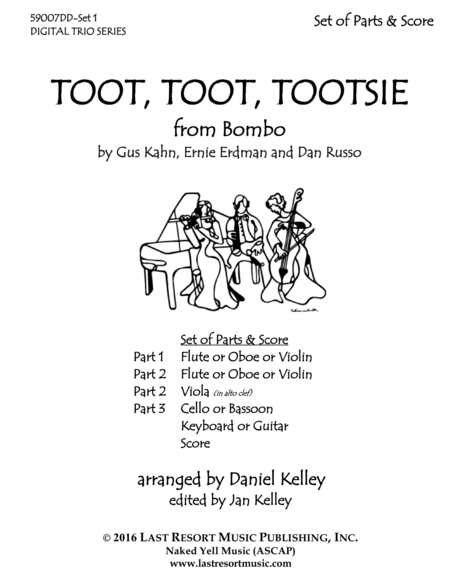 Toot, Toot, Toostie for String, Woodwind, or Piano Trio