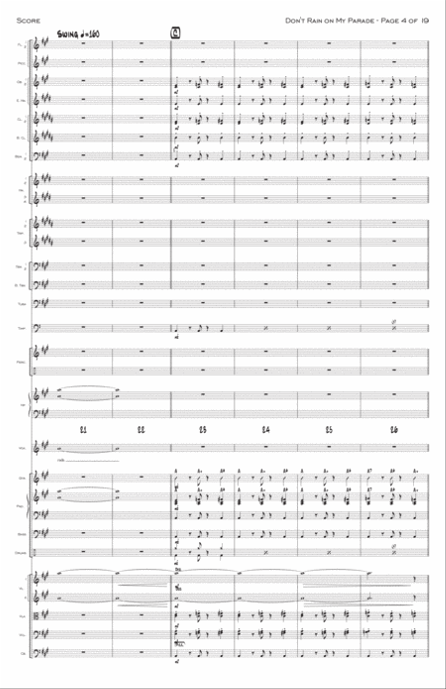 Don't Rain On My Parade Full Orchestra scores gallery preview page 4