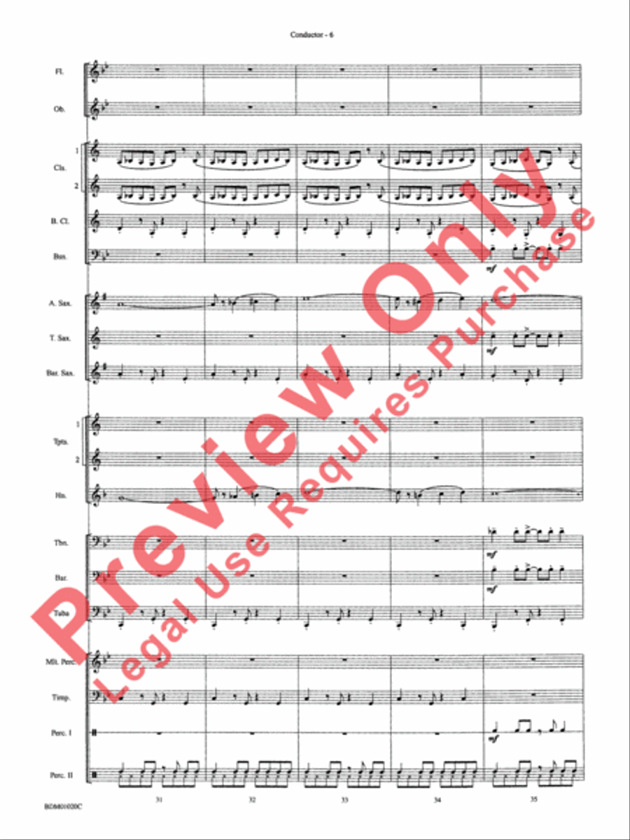 The Curse of Tutankhamun Concert Band scores gallery preview page 9