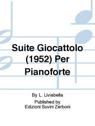 Book cover for Suite Giocattolo (1952) Per Pianoforte
