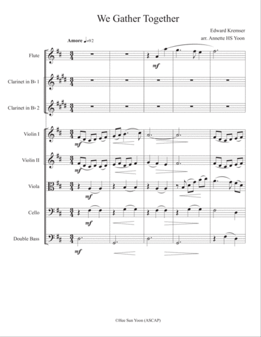 We Gather Together We Gather Together Large Ensemble scores gallery preview page 1