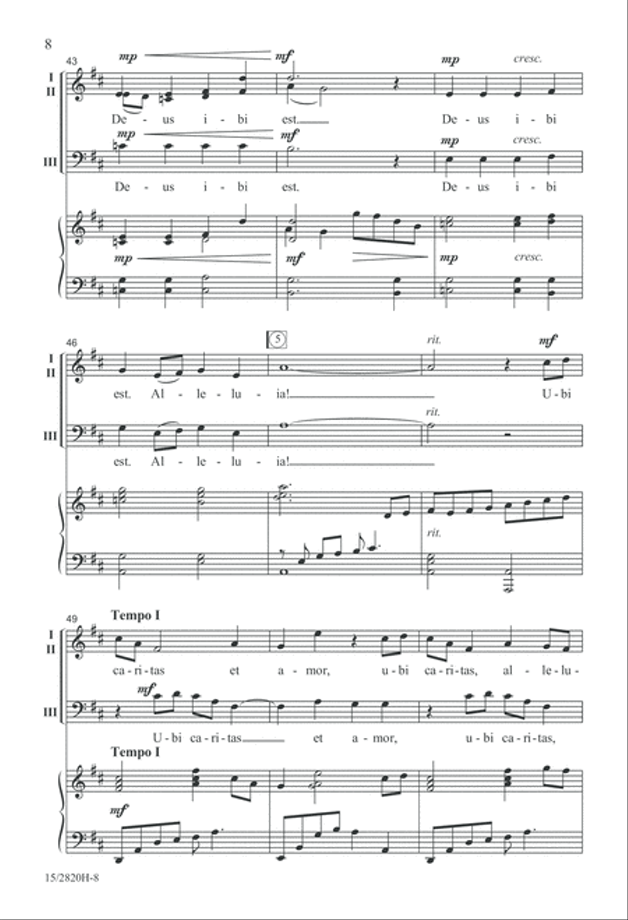 Ubi Caritas Ubi Caritas 3-Part scores gallery preview page 9