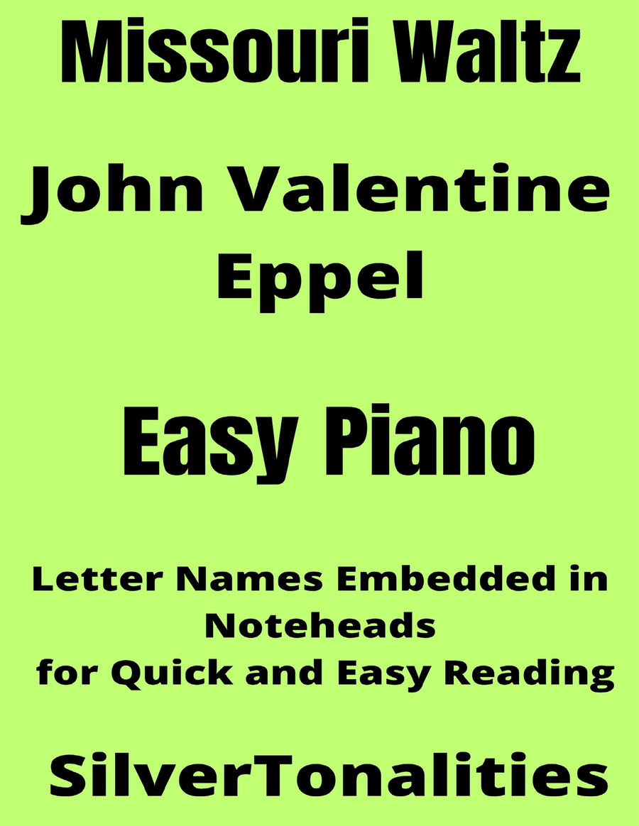 Missouri Waltz Easy Piano Sheet Music
