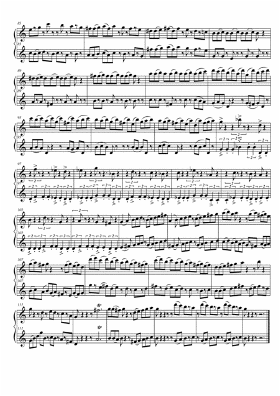 Duo N° 3 Op 27 para dos flautas y cajón (for two flutes and cajon) Flute Duet scores gallery preview page 5