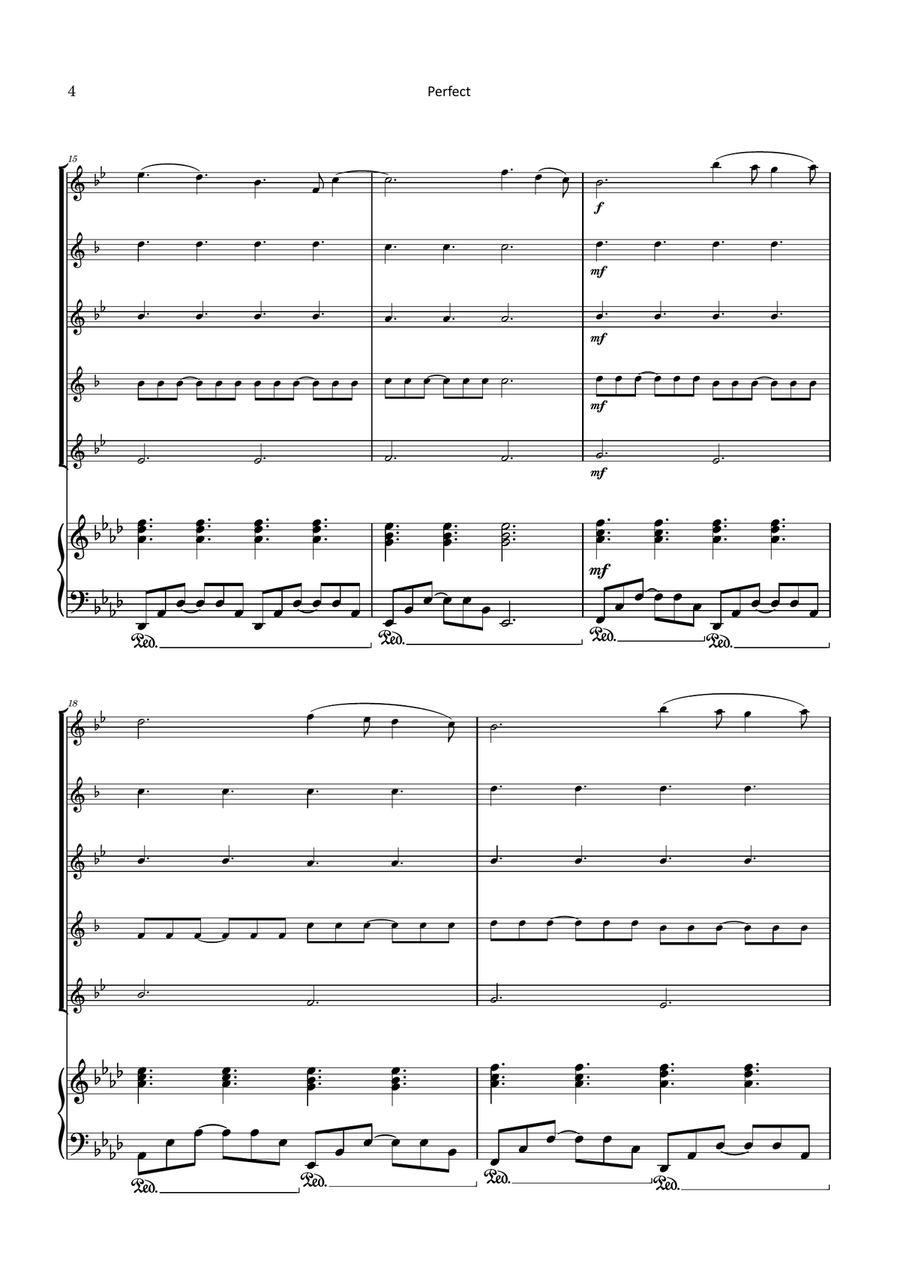 Perfect Saxophone Quintet scores gallery preview page 4