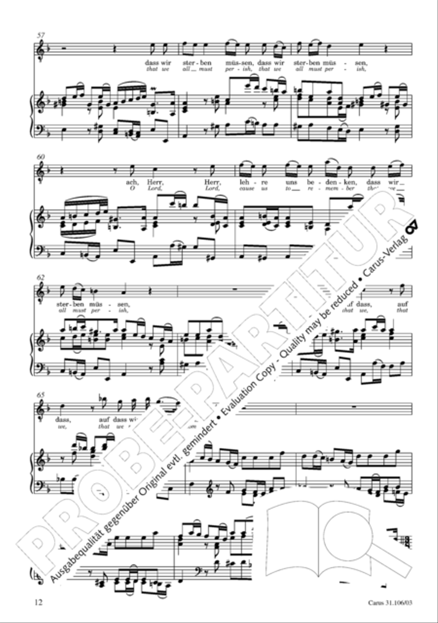 God's own time is the time appointed (Gottes Zeit ist die allerbeste Zeit) 4-Part scores gallery preview page 12