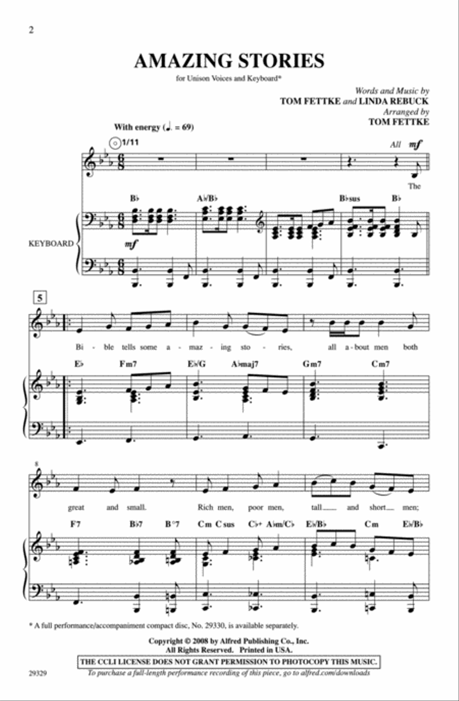 Amazing Stories Unison Choir scores gallery preview page 2