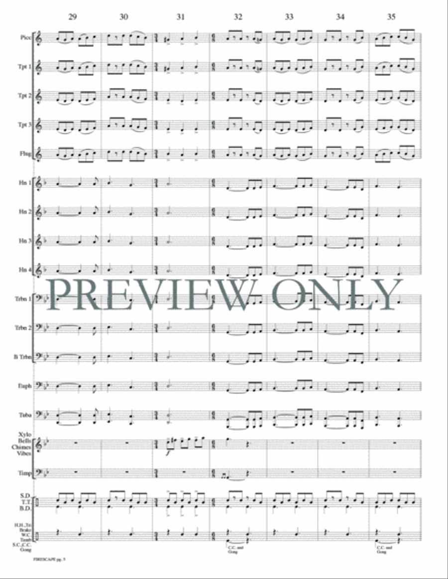 Firescape Firescape Small Ensemble scores gallery preview page 7