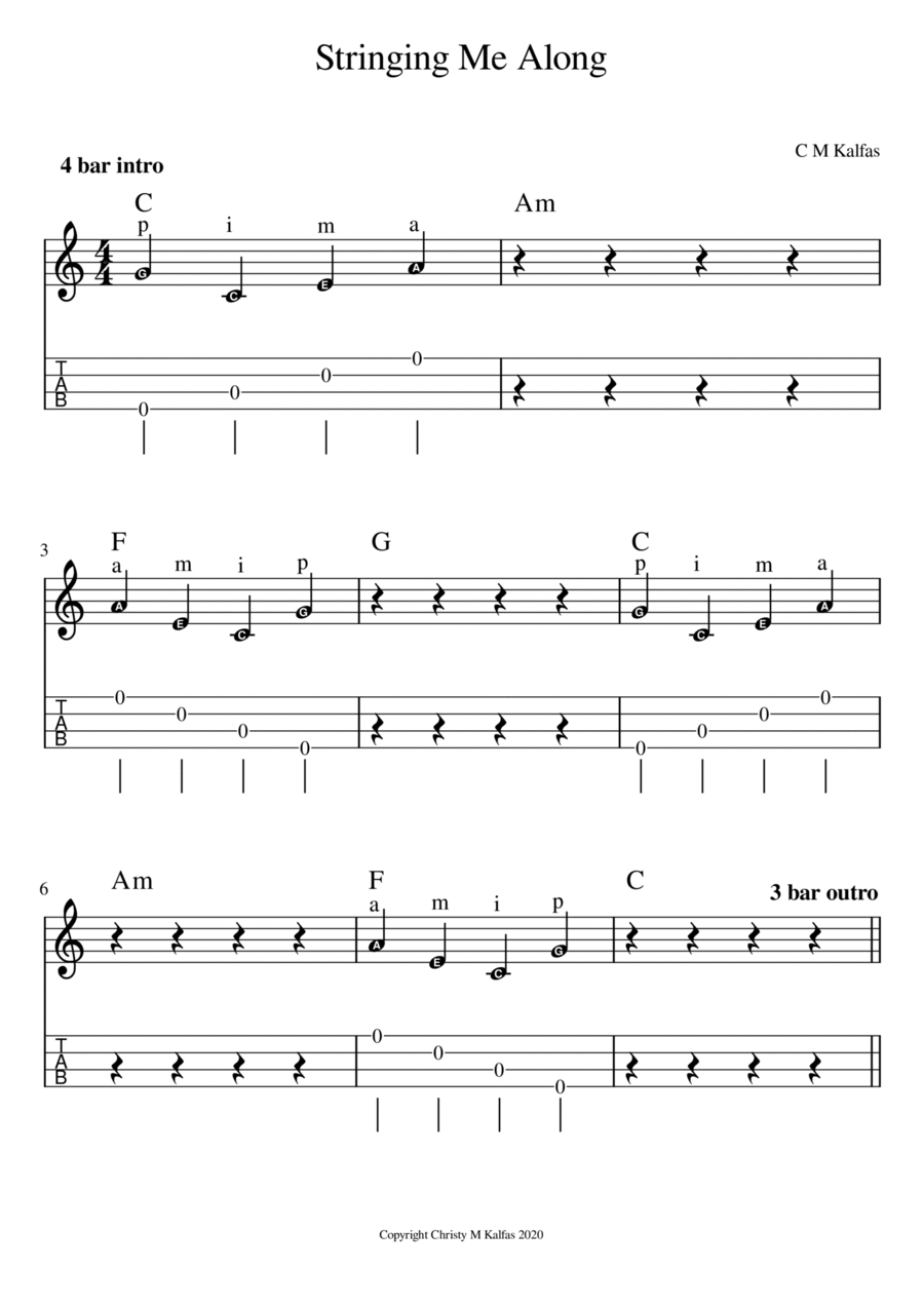 Ukulele Open String Songs Ukulele scores gallery preview page 1