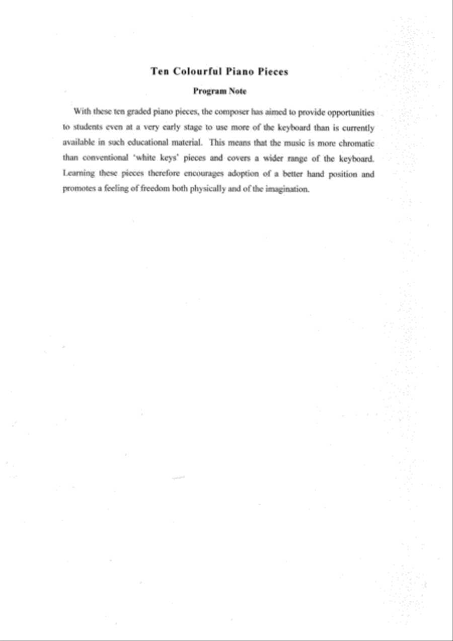 Ten colourful piano pieces Piano Solo scores gallery preview page 2