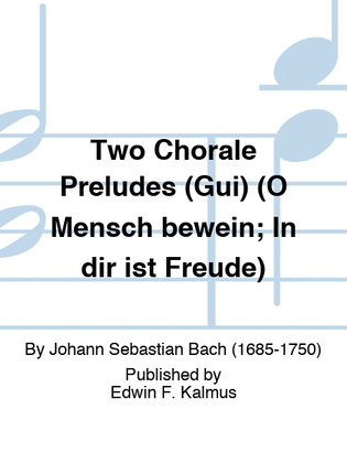 Two Chorale Preludes (Gui) (O Mensch bewein; In dir ist Freude)