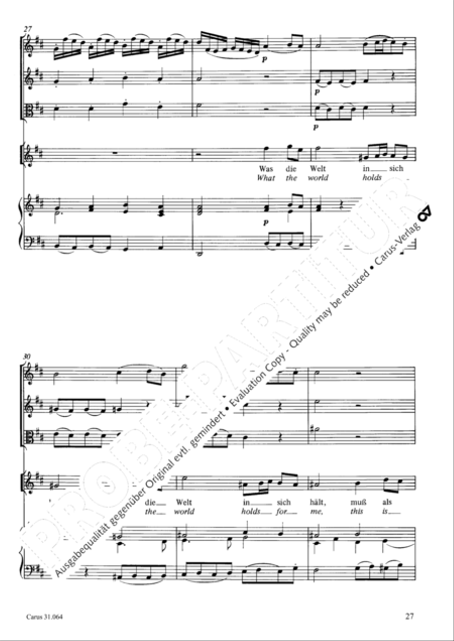 See now, what kind of love (Sehet, welch eine Liebe hat uns der Vater erzeiget) 4-Part scores gallery preview page 28