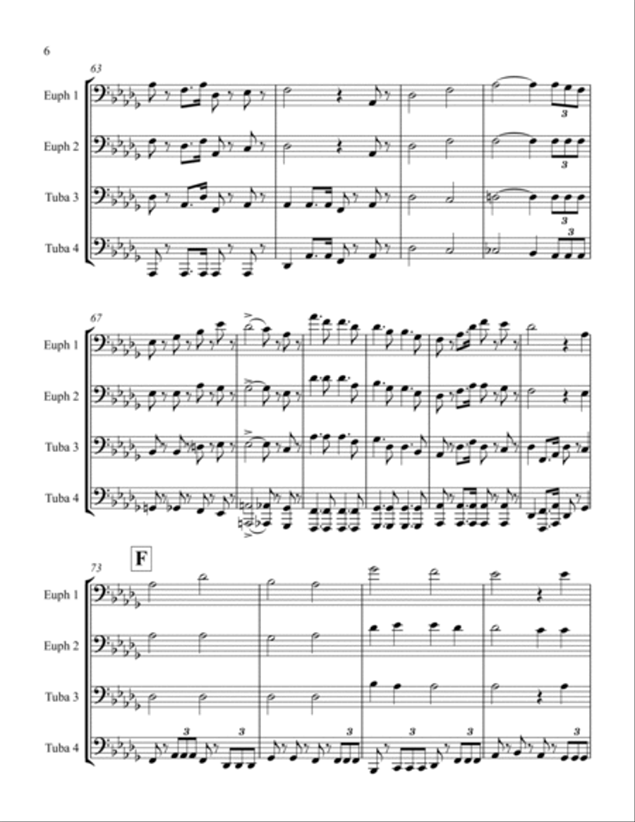 War March of the Priests Brass Duet scores gallery preview page 6