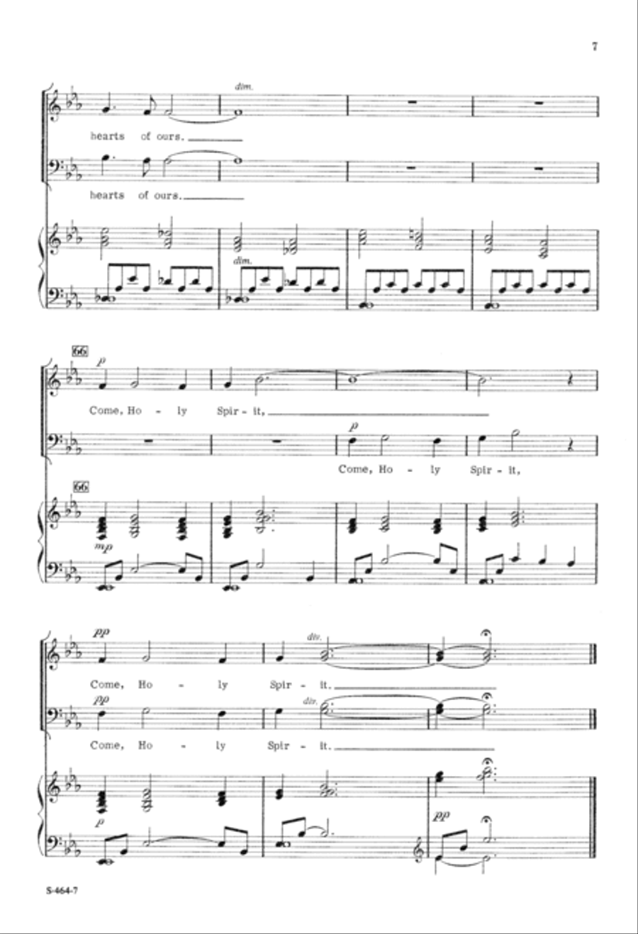 Come, Holy Spirit, Heavenly Dove 4-Part scores gallery preview page 8