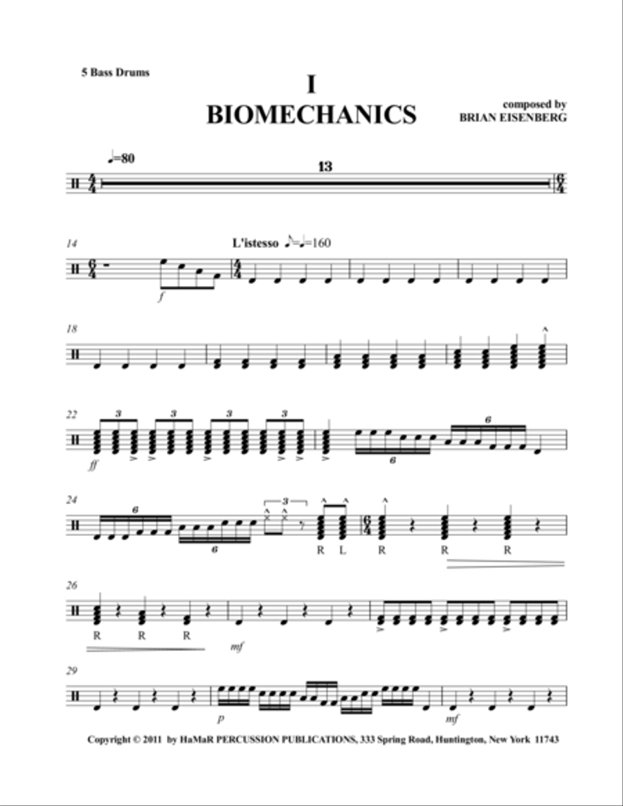 I Biomechanics Snare Drum scores gallery preview page 1