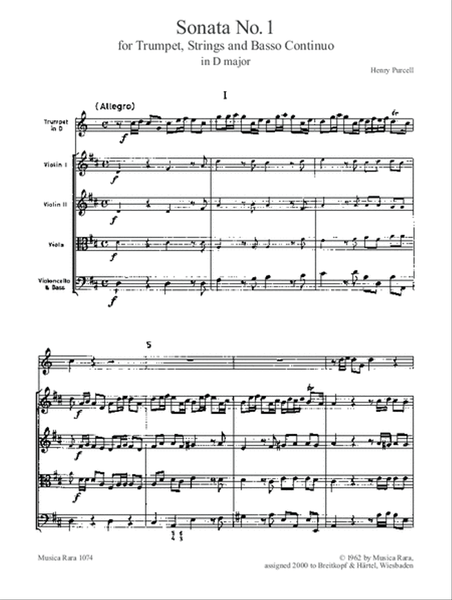 Sonata No. 1 in D major Orchestra scores gallery preview page 2