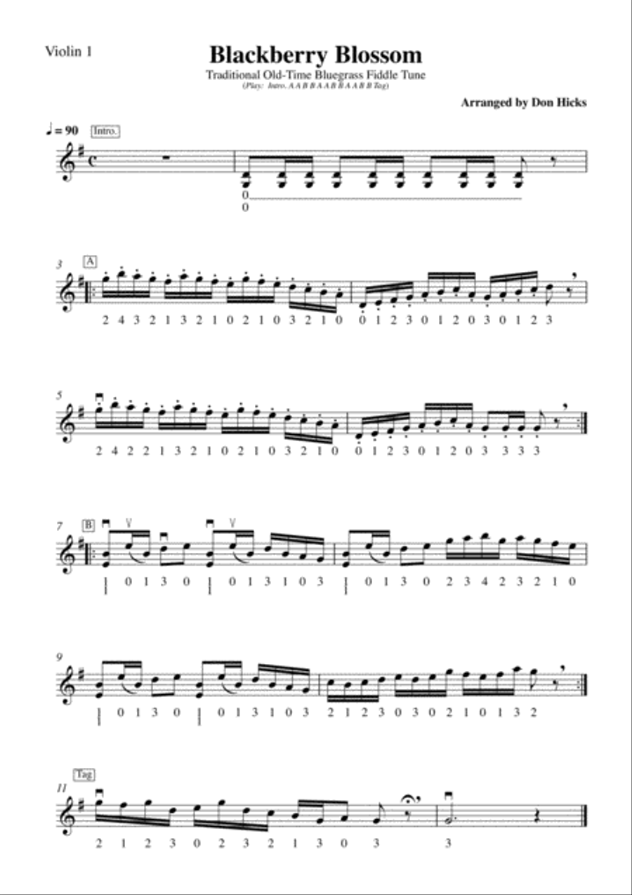 Blackberry Blossom for String Orchestra String Orchestra scores gallery preview page 1
