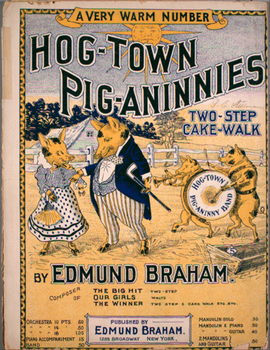 Hog-Town Pig-Aninnies. Two-Step Cake-Walk. A Very Warm Number Trumpet scores gallery preview page 1